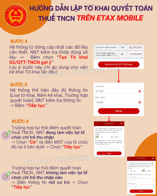 Hướng dẫn lập tờ khai quyết toán thuế thu nhập cá nhân trên eTax Mobile
